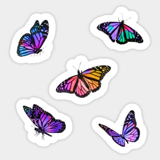 Purple Rainbow Butterflies Sticker Pack Sticker